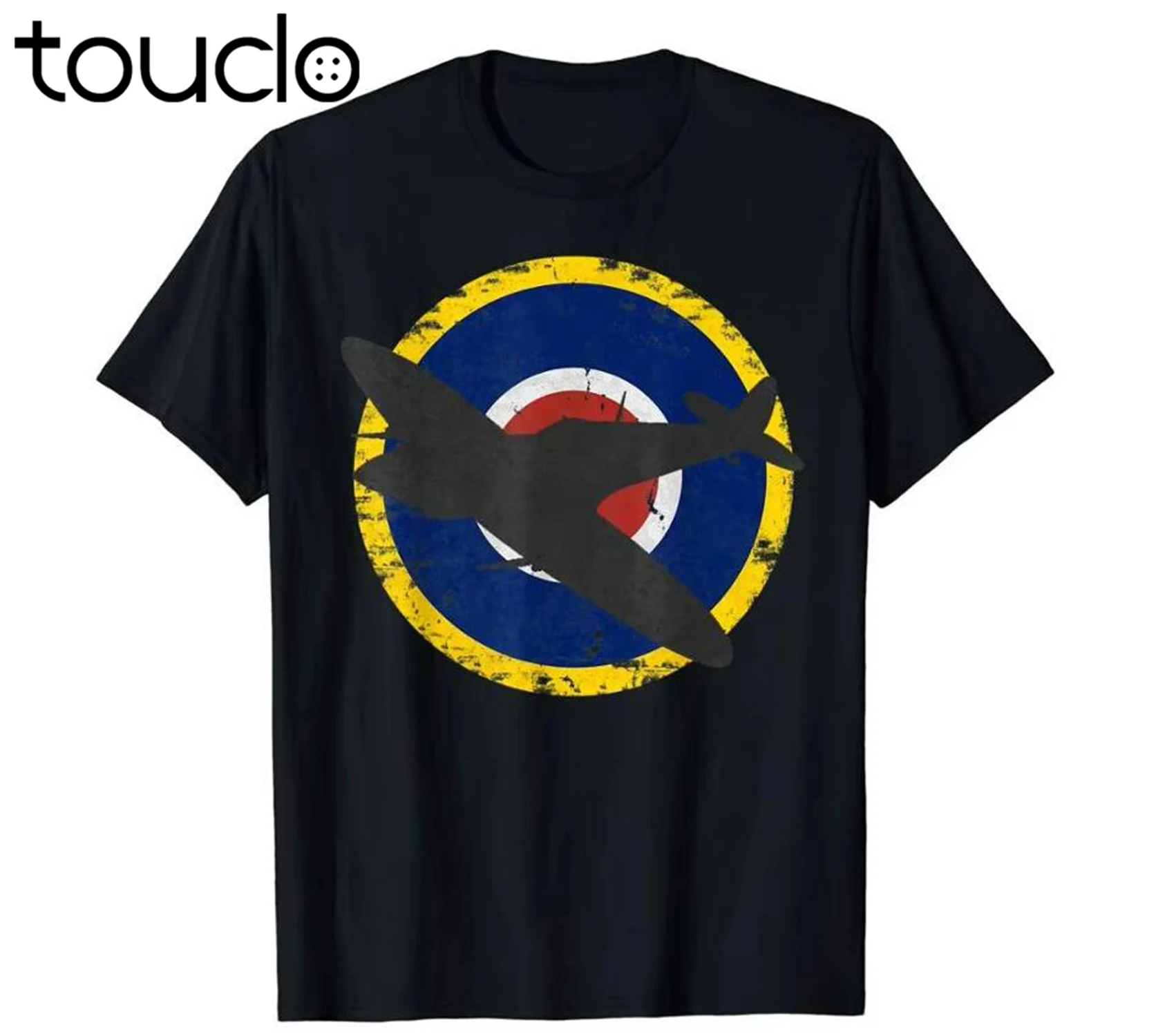 Vintage Fashion Logos - スピットファイア英国第二次世界大戦戦闘機ヴィンテージ航空機 Tシャツファッションメンズ送料無料トップ Tシャツカスタム任意のロゴサイズヒップホップ Tシャツ