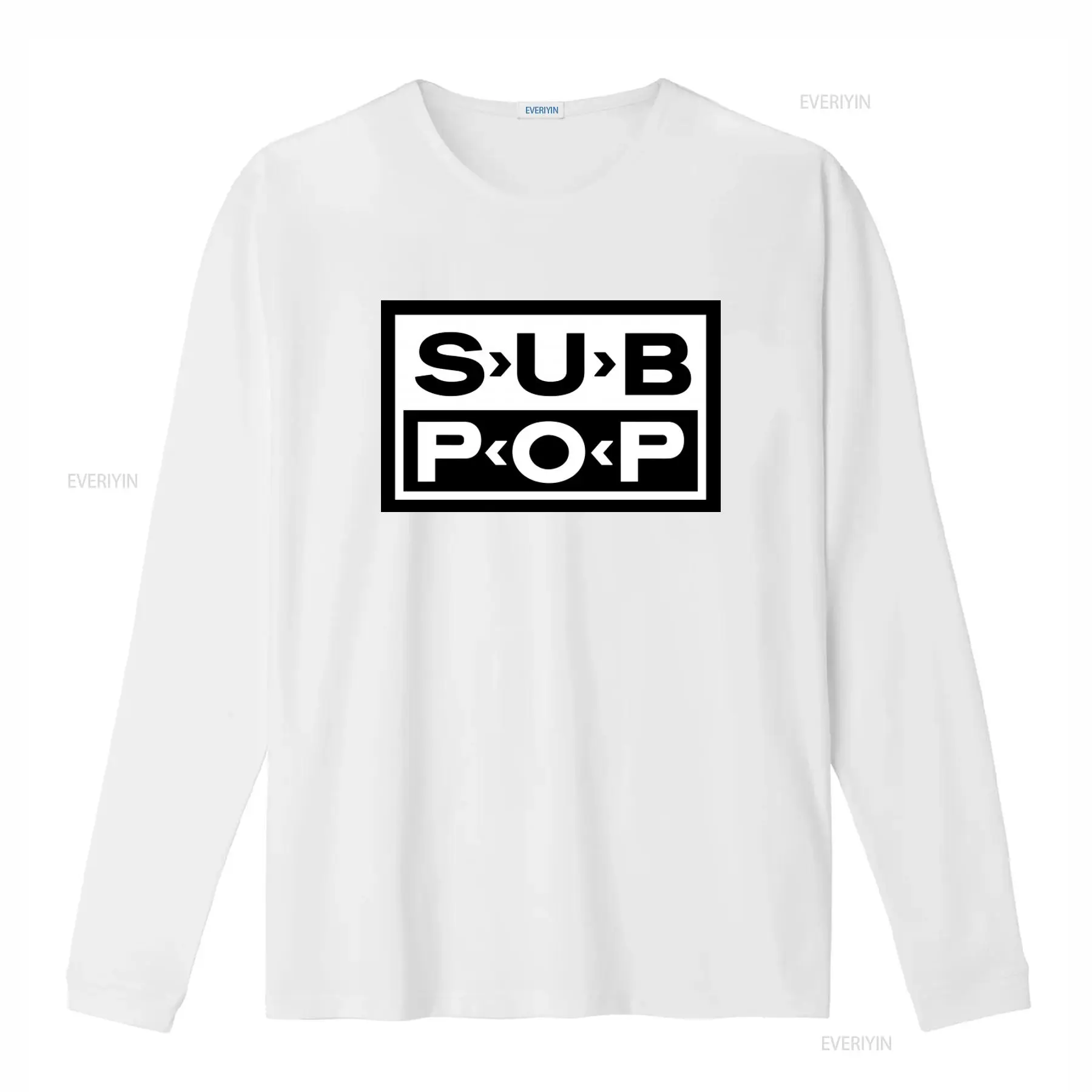 サブポップロゴTシャツ ブラック ホワイトプリント レトロス - Vintage Fashion Logos のレビューと価格