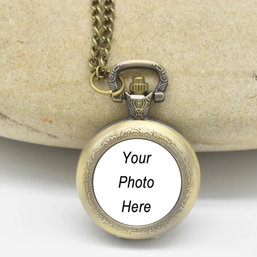 カスタムヴィンテージメタル懐中時計ペンダントネックレス クラ - Vintage Fashion Jewelry のレビューと価格