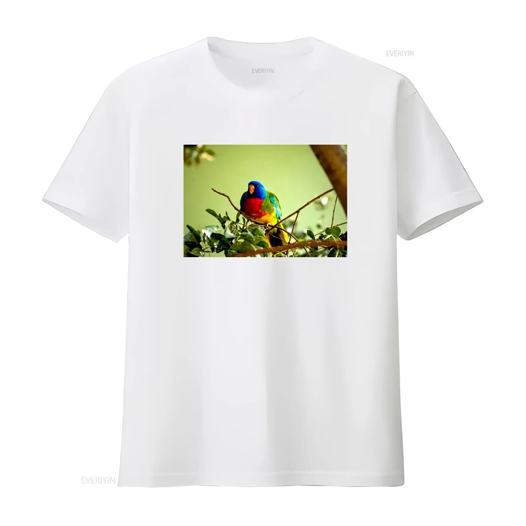 オーストラリア製の赤い胸の開いたオウム柄Tシャツ S～5XL - Vintage Fashion Australia のレビューと価格