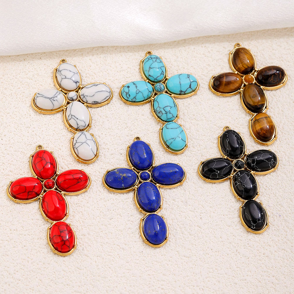 ステンレス製チャーム ヴィンテージ風大型クロスペンダントチャ - Vintage Fashion Jewelry のレビューと価格