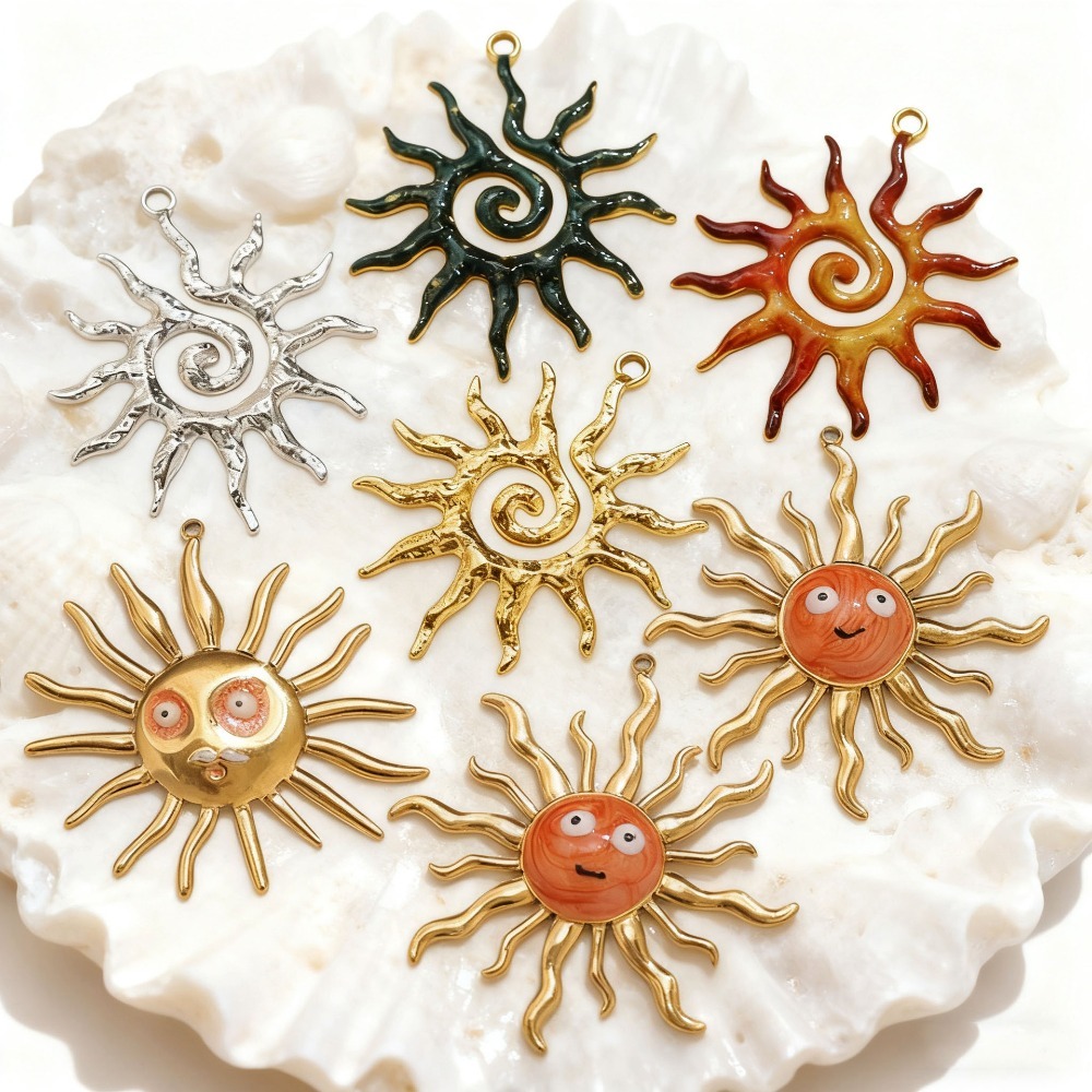 5 個ステンレス鋼ヴィンテージスパイラルサンゴールドメッキチ - Vintage Fashion Jewelry のレビューと価格
