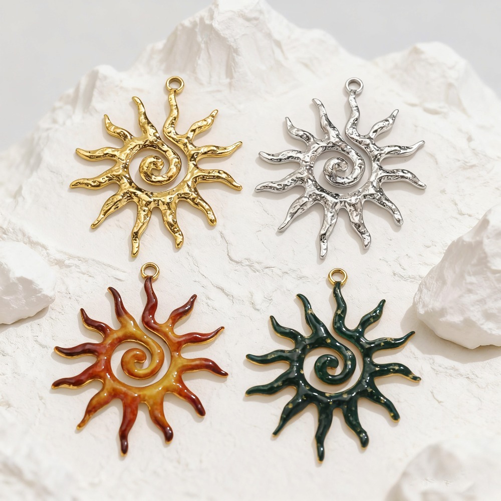 5 個ステンレス鋼ヴィンテージスパイラルサンゴールドメッキチ - Vintage Fashion Jewelry のレビューと価格