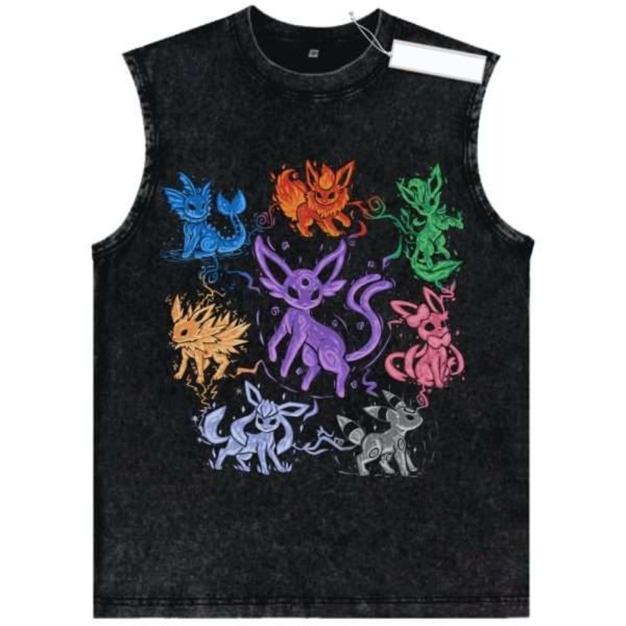 ヴィンテージウォッシュ加工ポケモンキャラクタータンクトップ男 - Vintage Fashion In Japan のレビューと価格