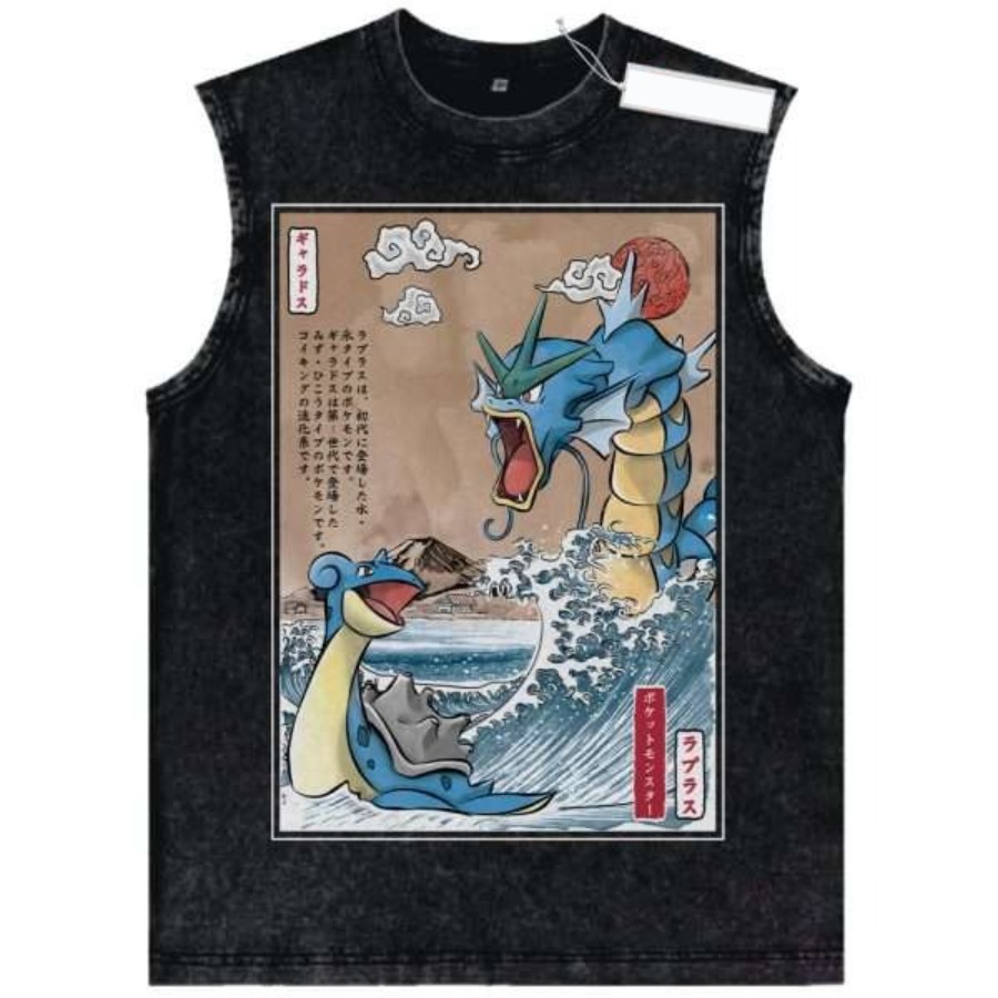 ヴィンテージウォッシュ加工ポケモンキャラクタータンクトップ男 - Vintage Fashion In Japan のレビューと価格
