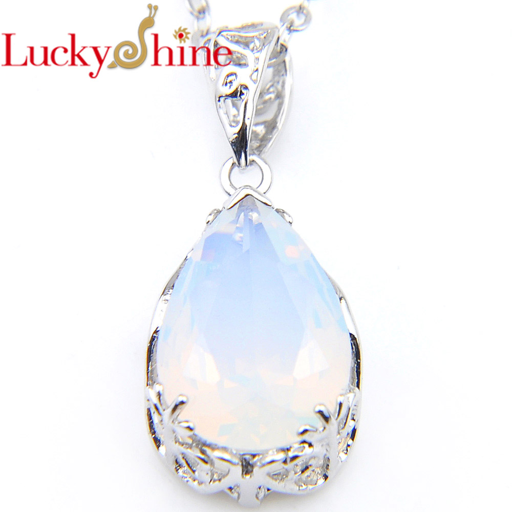 Luckyshine-シルバーメッキムーンストーンペンダント - Vintage Fashion Australia のレビューと価格
