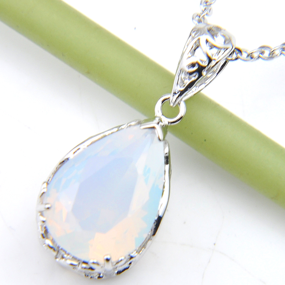 Luckyshine-シルバーメッキムーンストーンペンダント - Vintage Fashion Australia のレビューと価格
