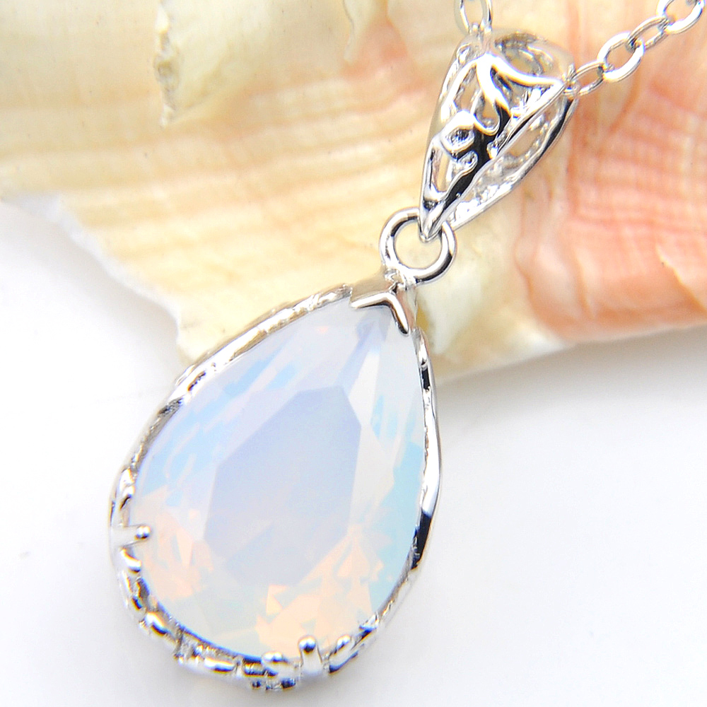 Luckyshine-シルバーメッキムーンストーンペンダント - Vintage Fashion Australia のレビューと価格