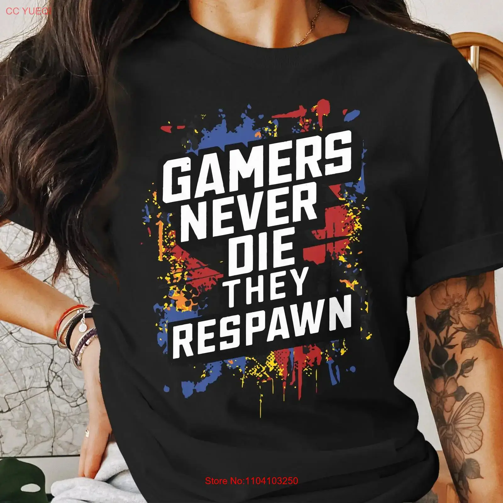 ゲーマーズ・ネヴァー・ダイ・ザ・リスポーン Tシャツ 面白い - Vintage Fashion Video のレビューと価格