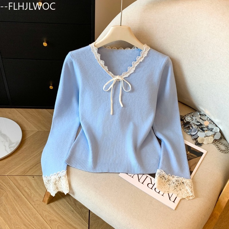 蝶ネクタイトップスジャンパープルオーバー新年ファッション女性 - Vintage Fashion In Japan のレビューと価格