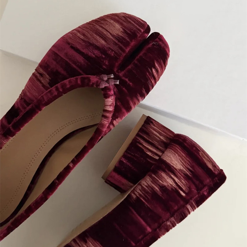 ファッションプリーツデザイナーフランネルスプリットトゥ女性用 - Vintage Fashion Ladies のレビューと価格