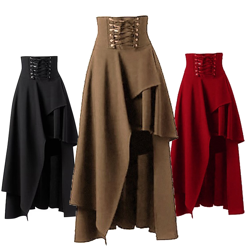 女性のスチームパンクヴィンテージバンダートスカート、ゴシック - Vintage Fashion In Japan のレビューと価格