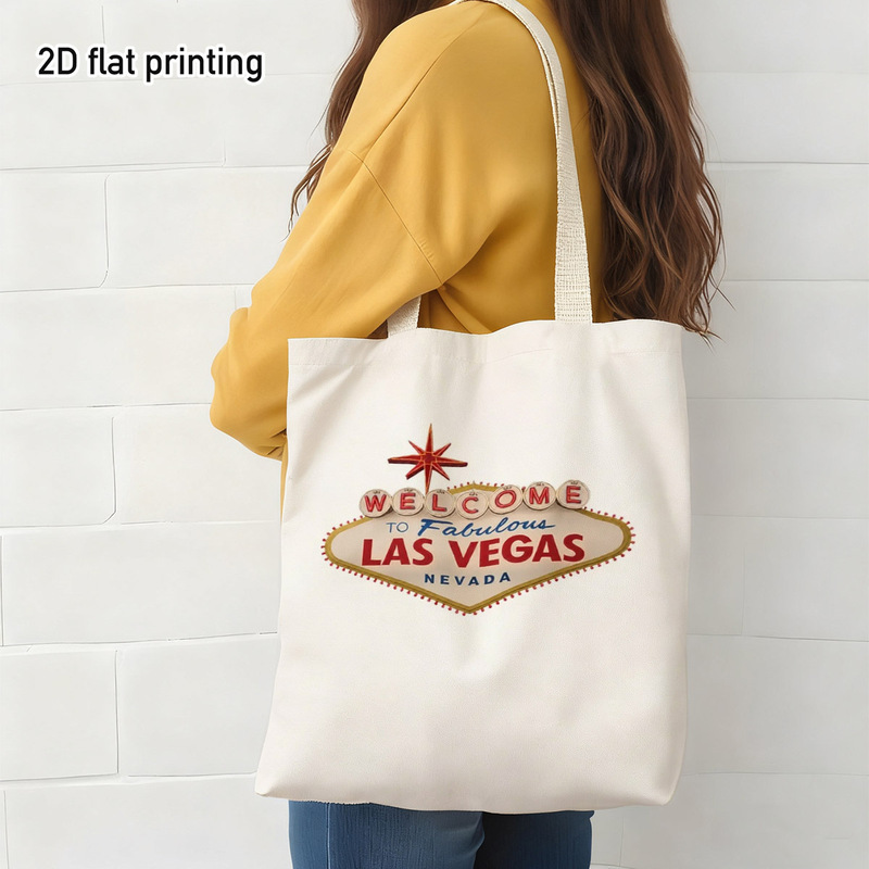 ヴィンテージのラスベガスウェルカムサイン入りトートバッグ、旅 - Vintage Fashion Las Vegas のレビューと価格