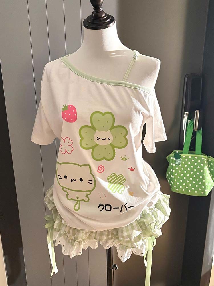 甘いかわいいヴィンテージ女性エレガントな Tシャツトップス  - Vintage Fashion Subculture のレビューと価格