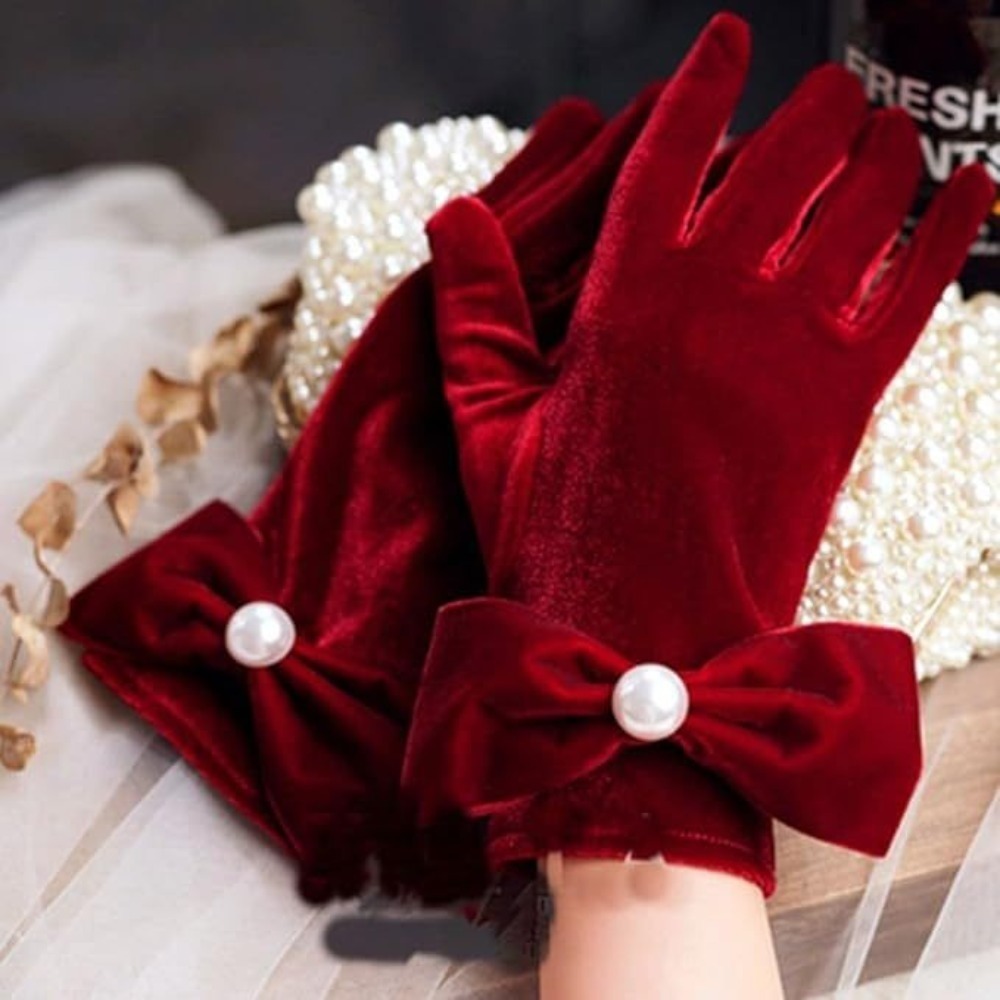 ヴィンテージウェディングブライダルグローブヘップバーンベルベ - Vintage Fashion Photographers のレビューと価格