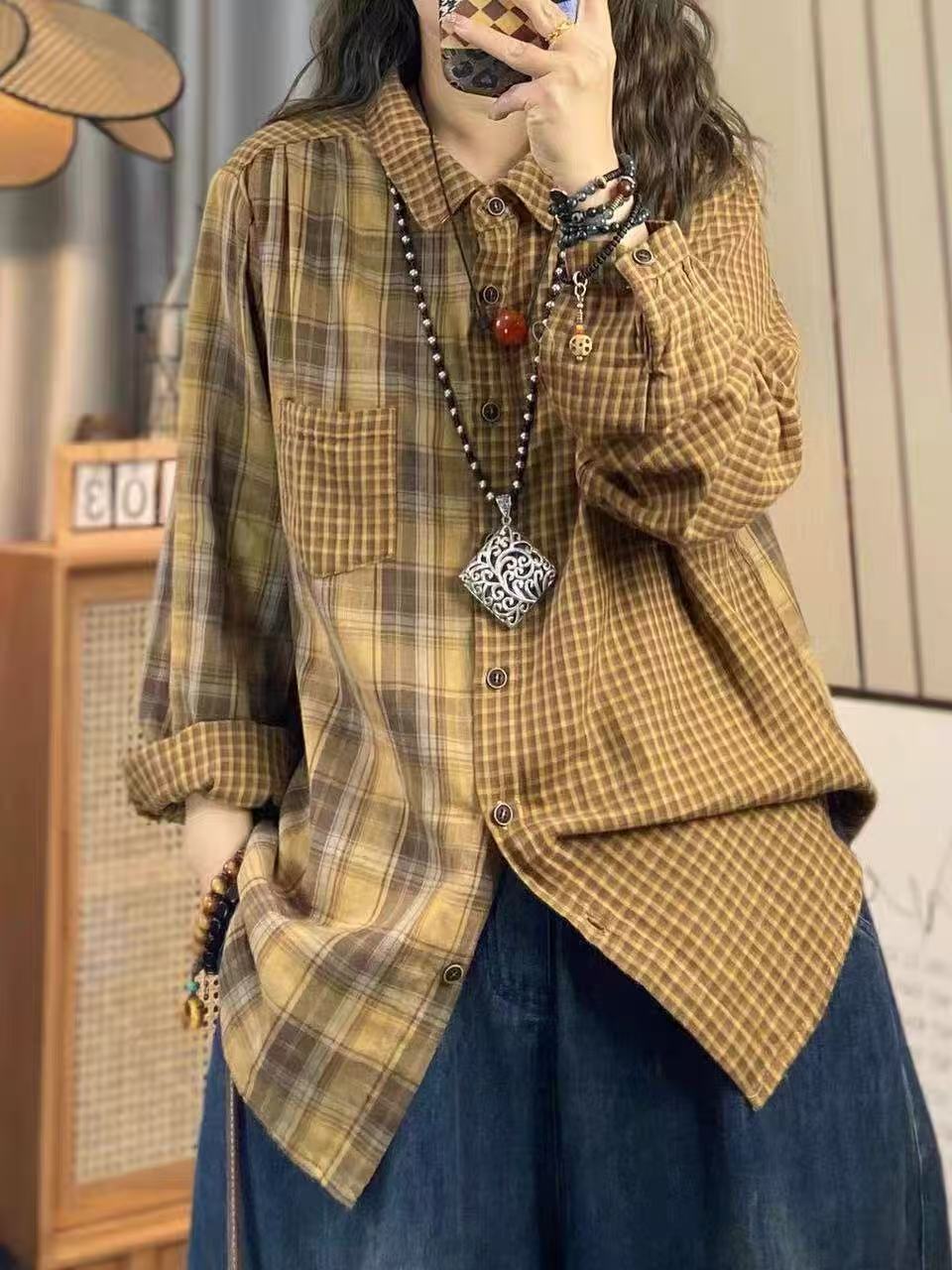 2026年女性用秋服 日本ファッション コットンヤーン製 レ - Vintage Fashion In Japan のレビューと価格