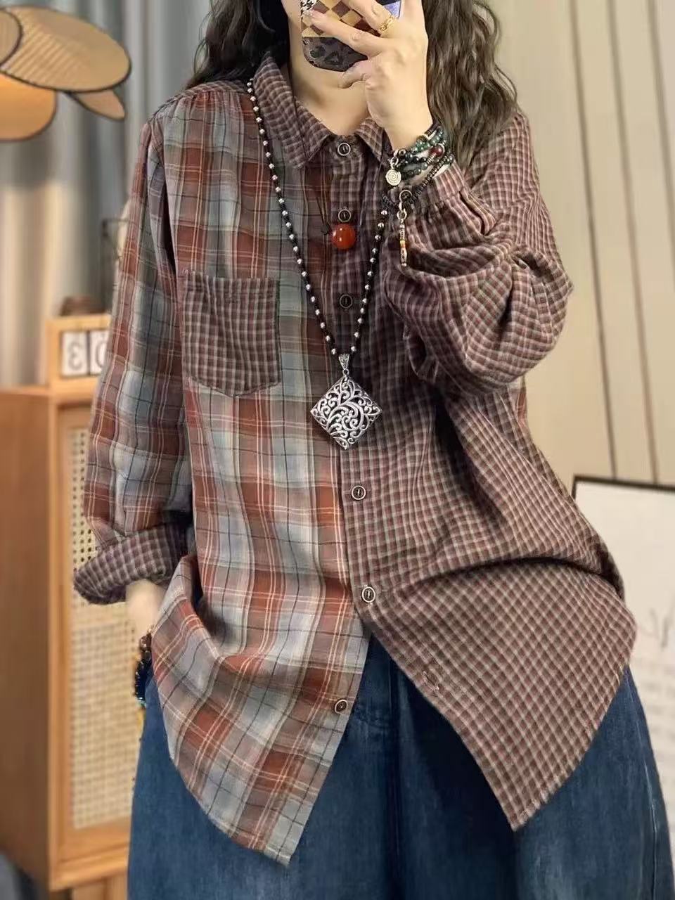 2026年女性用秋服 日本ファッション コットンヤーン製 レ - Vintage Fashion In Japan のレビューと価格