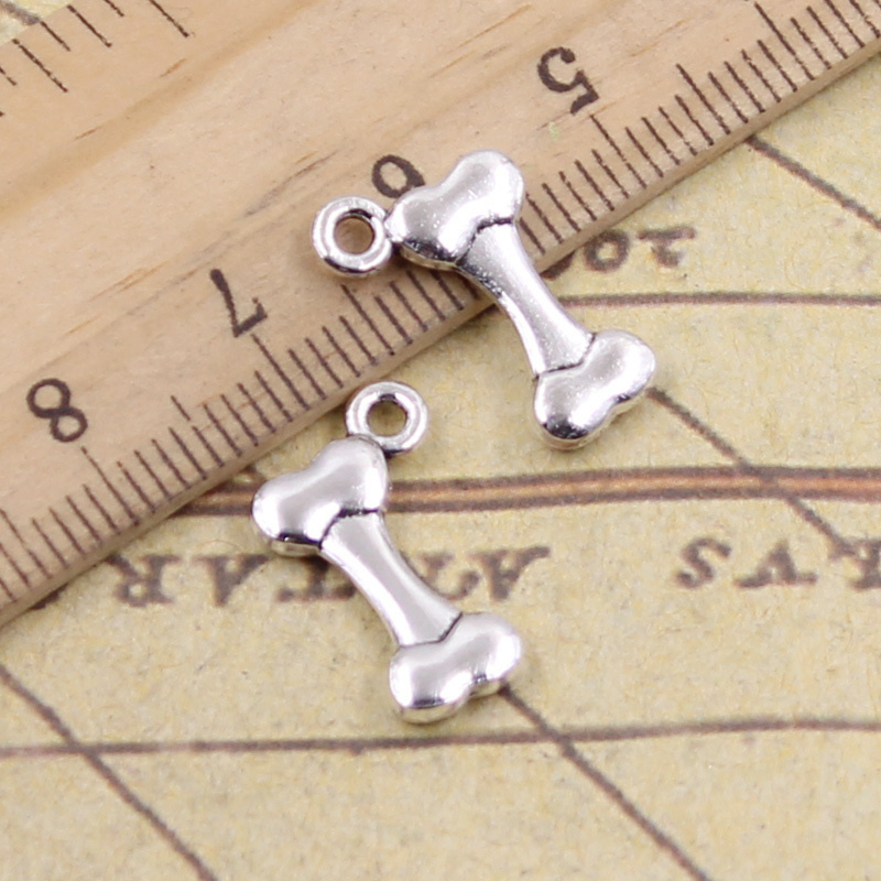 40個のチャーム,犬の骨,16x10mm,アンティークブロン - Vintage Fashion Finds のレビューと価格