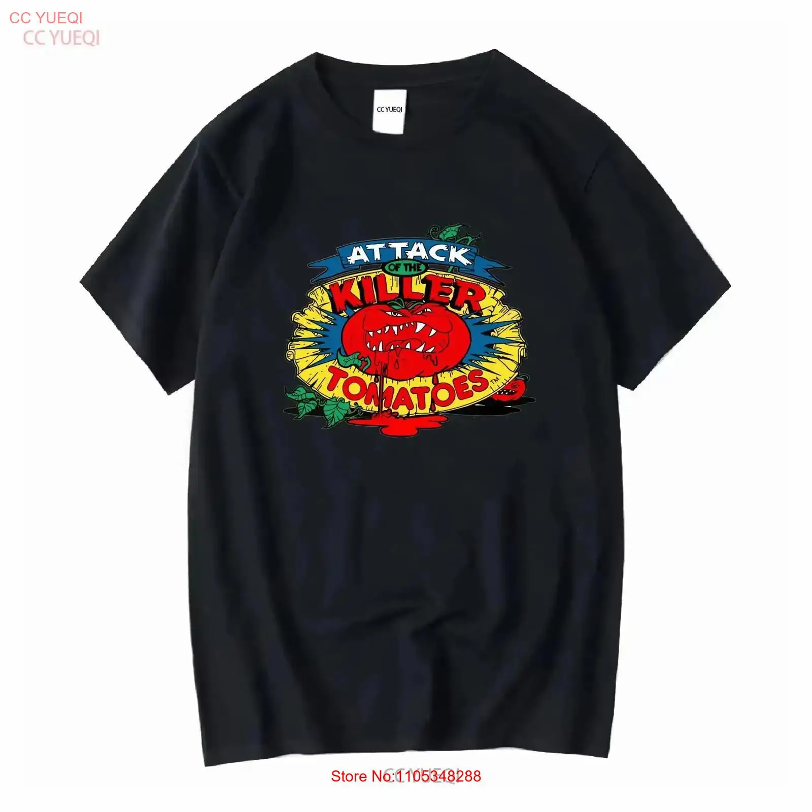 新しいTシャツ「アタック・オブ・ザ・キラートマト」ロゴ入り、 - Vintage Fashion Logos のレビューと価格