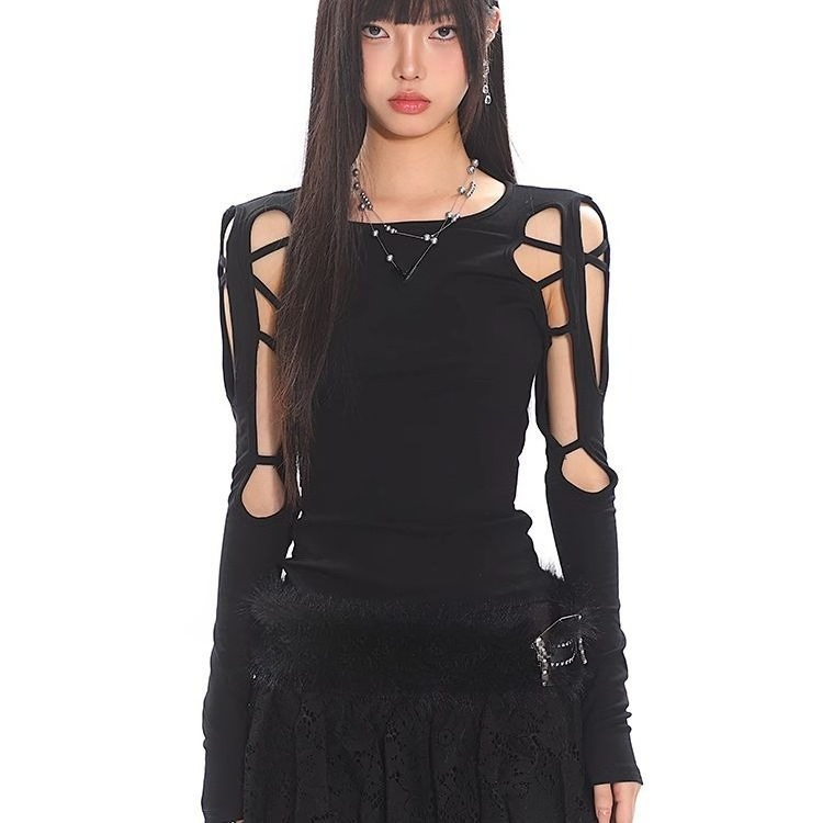レトロパンクロック女性 Tシャツ原宿 Y2K ゴシックサブカ - Vintage Fashion Subculture のレビューと価格