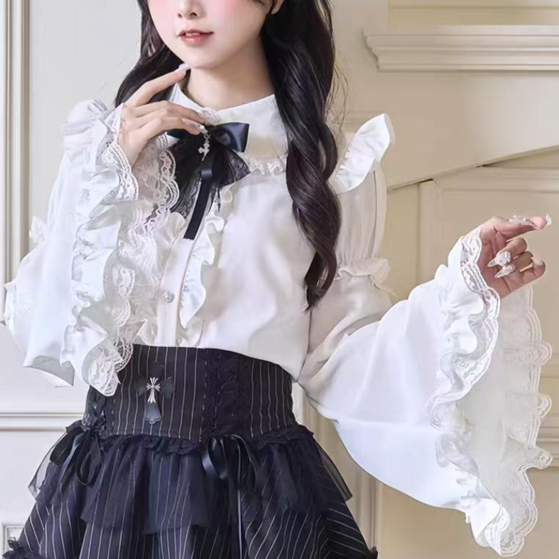 女性用ヴィンテージゴシックロリータ長袖レースボウギゴットスリ - Vintage Fashion Subculture のレビューと価格