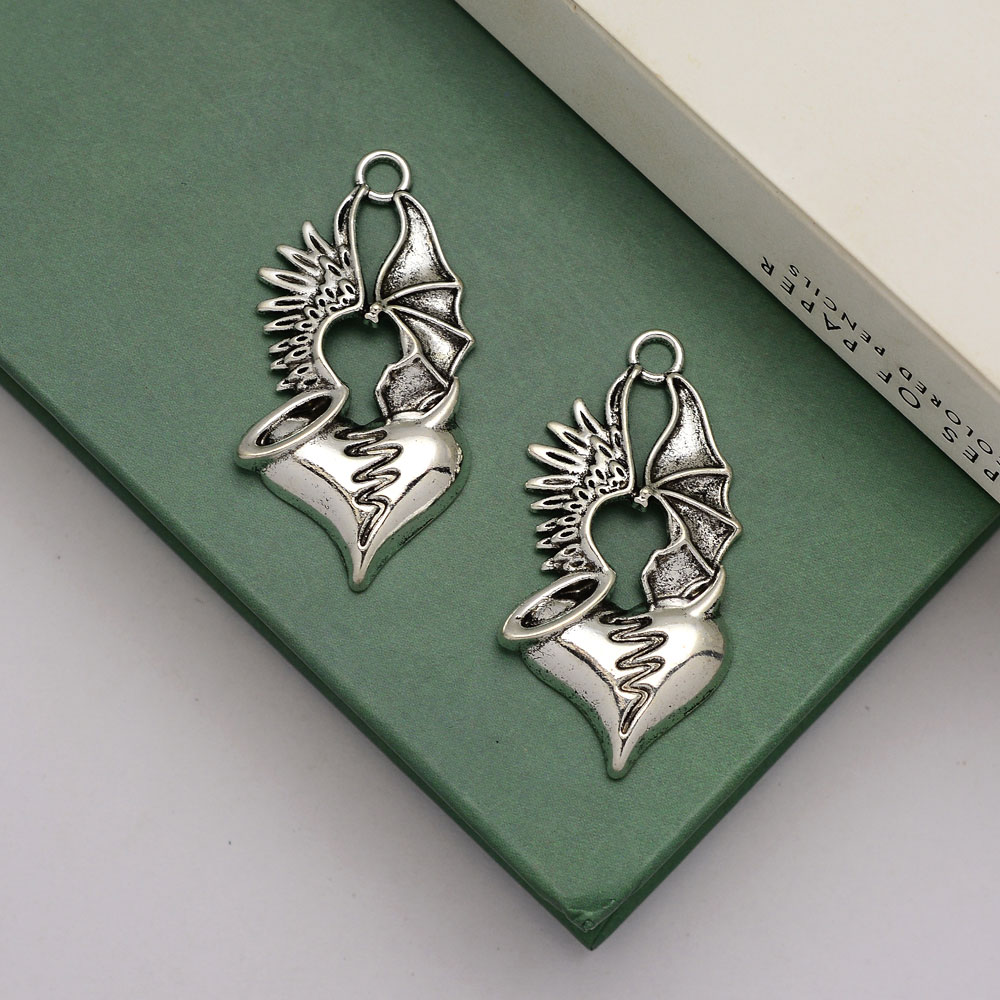 5 ピース/ロット--46x23mm アンティークシルバーメ - Vintage Fashion Finds のレビューと価格