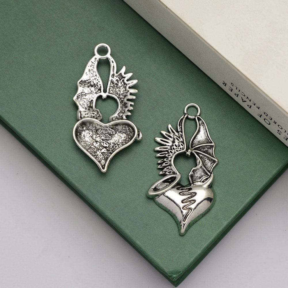 5 ピース/ロット--46x23mm アンティークシルバーメ - Vintage Fashion Finds のレビューと価格