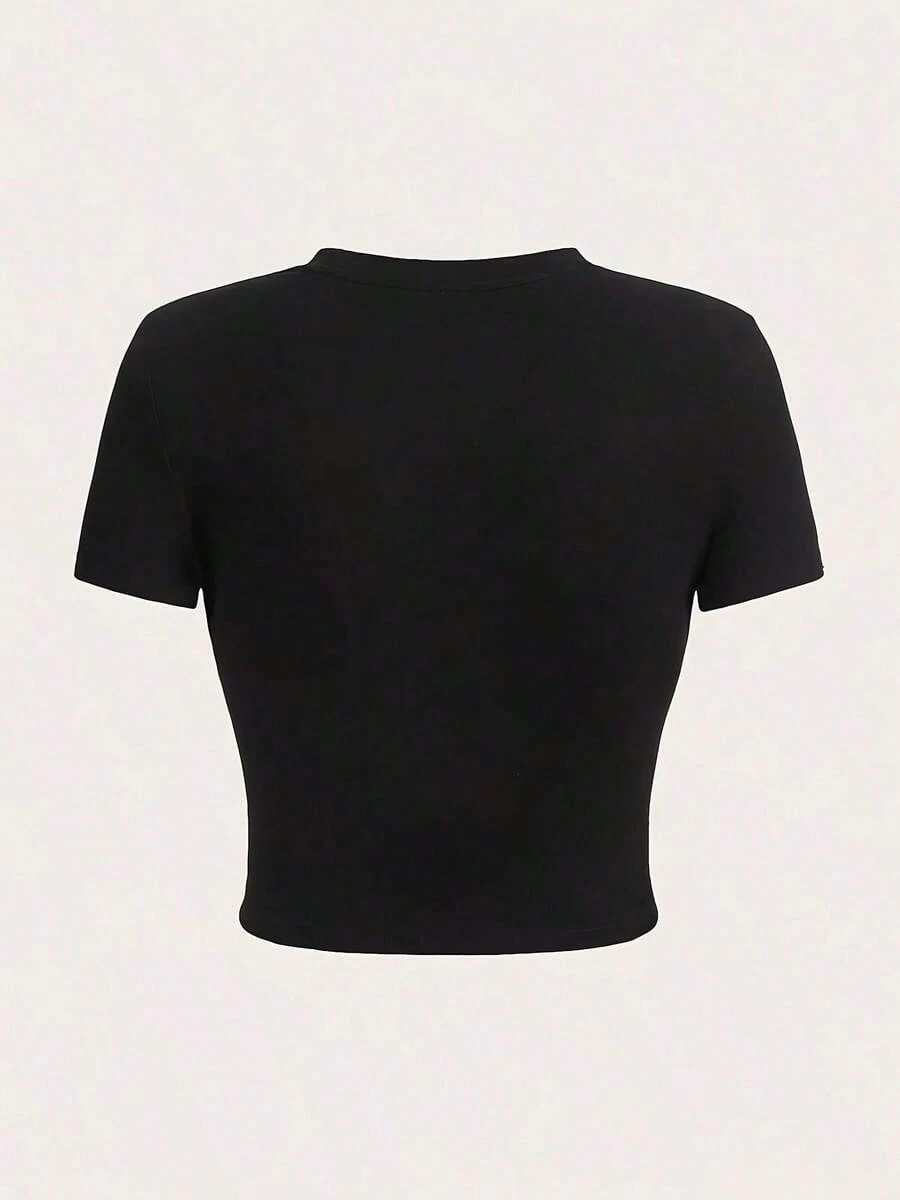レディースレトロラベル花柄レタープリントフィット半袖トップス - Vintage Fashion Labels のレビューと価格